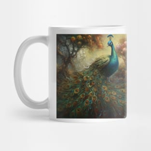 Realistic Animal Unique Abstract Art Wild Peacock Mug